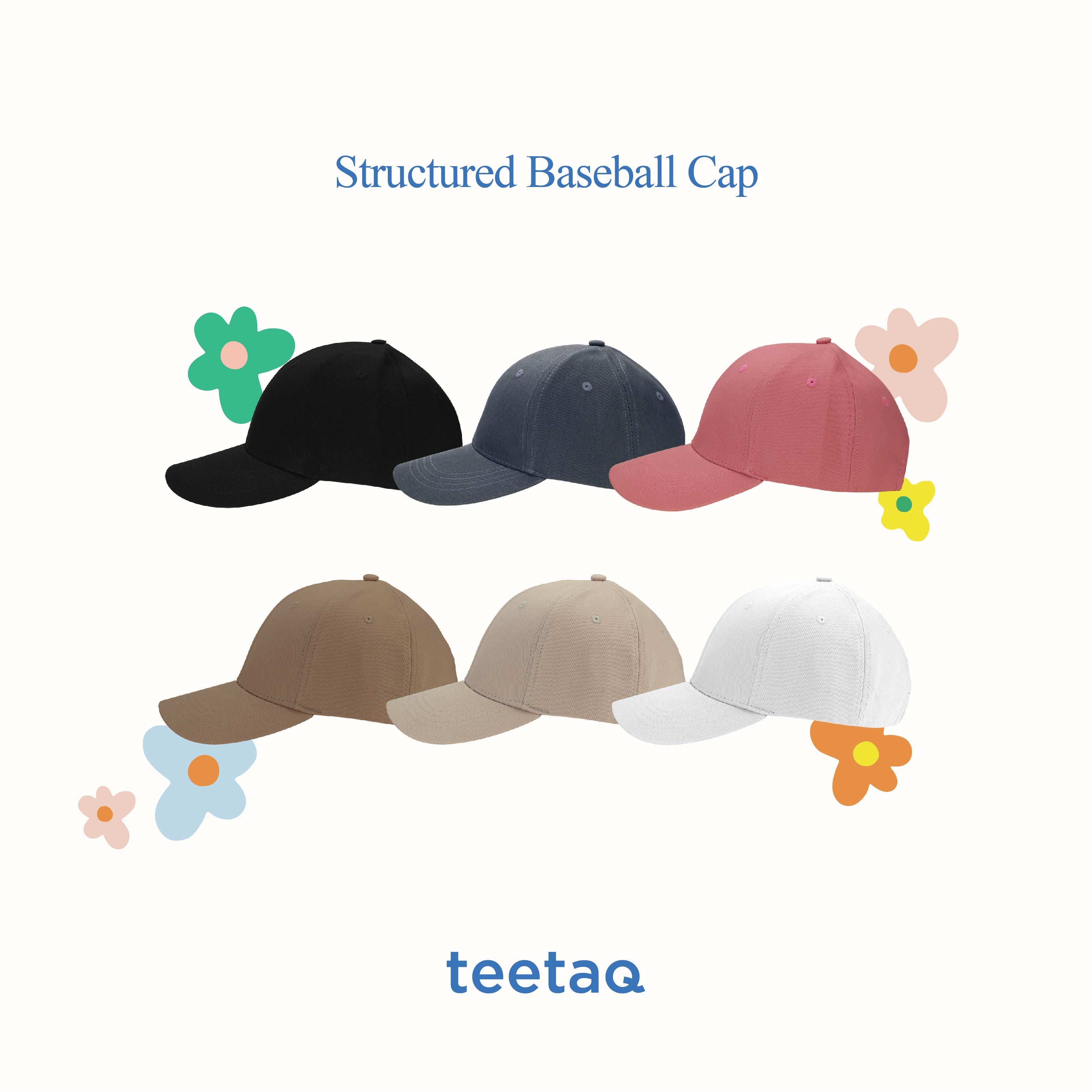 「Embroidery」Structured Baseball Cap