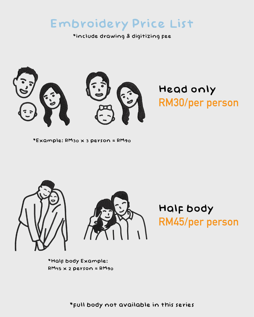 「EMBROIDERED」OUTLINE TEE