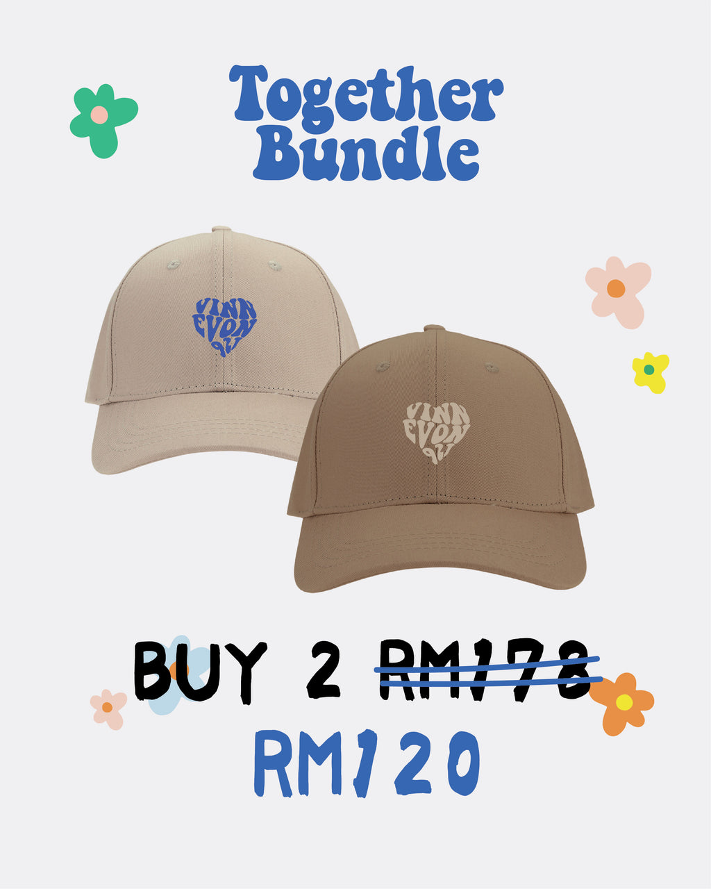 「HeartShape」Embroidery Custom Structured Baseball Cap