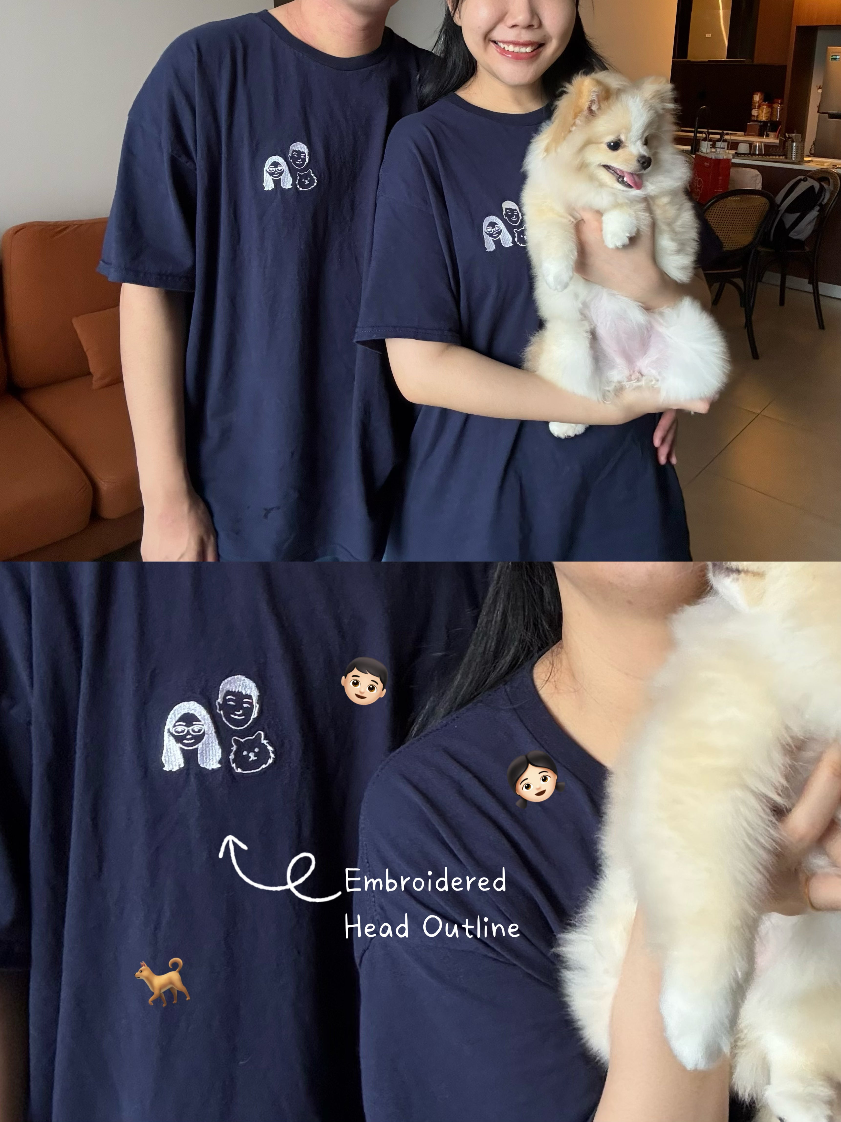 「EMBROIDERED」OUTLINE TEE