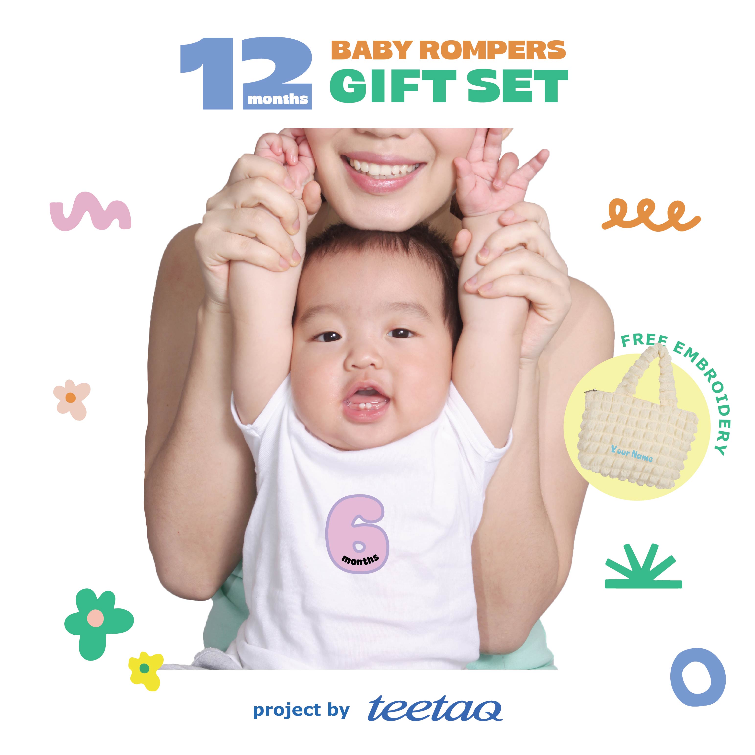 「GIFT」BABY ROMPERS GIFT PACK [12pcs +1 Bag]