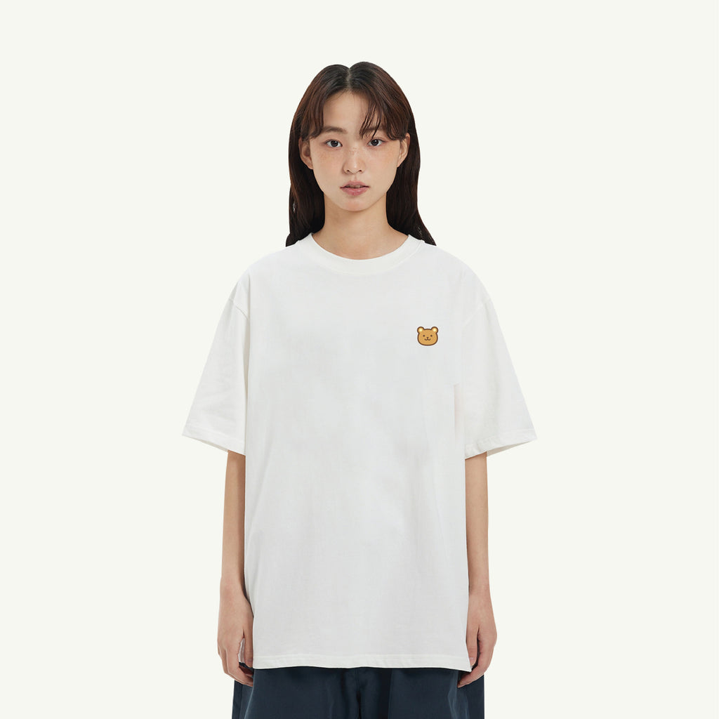「Zoonimal」 Embroidery Cute Animal Logo T-shirts