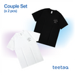 「2pcs WE MET」HAND DRAWING COUPLE TEE SET x 2pcs