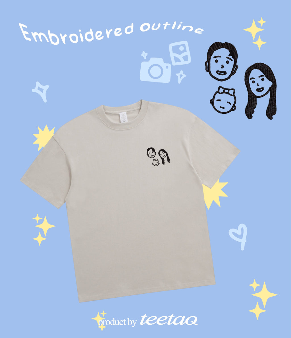 「EMBROIDERED」OUTLINE TEE